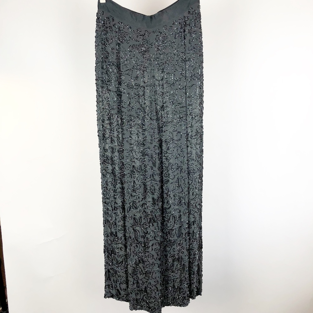Emanuel Ungaro Size 42 8  Gray Pants Beaded Sequin True Vintage